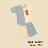 Комплект из футболки и шорт Baby Sage из хлопка в стиле колор-блок с эффектом цветопередачи