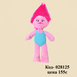 Плюшевая игрушка-кукла Trolls Poppy Build A Bear Workshop Dreamworks с ярко-розовыми волосами