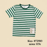 Boys Pure Cotton Striped Regular Round Neck T-Shirt